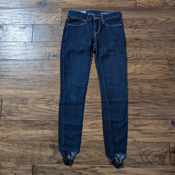 Gap stirrup jeans low rise dark wash denim size 25, 0 regular - Picture 2 of 14